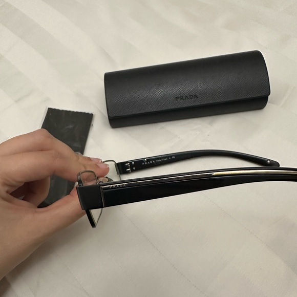 Prada Men's Eyeglasses VPR51L VPR/51/L 1BO/1O Matte Black Optical Frame - Picture 3 of 7